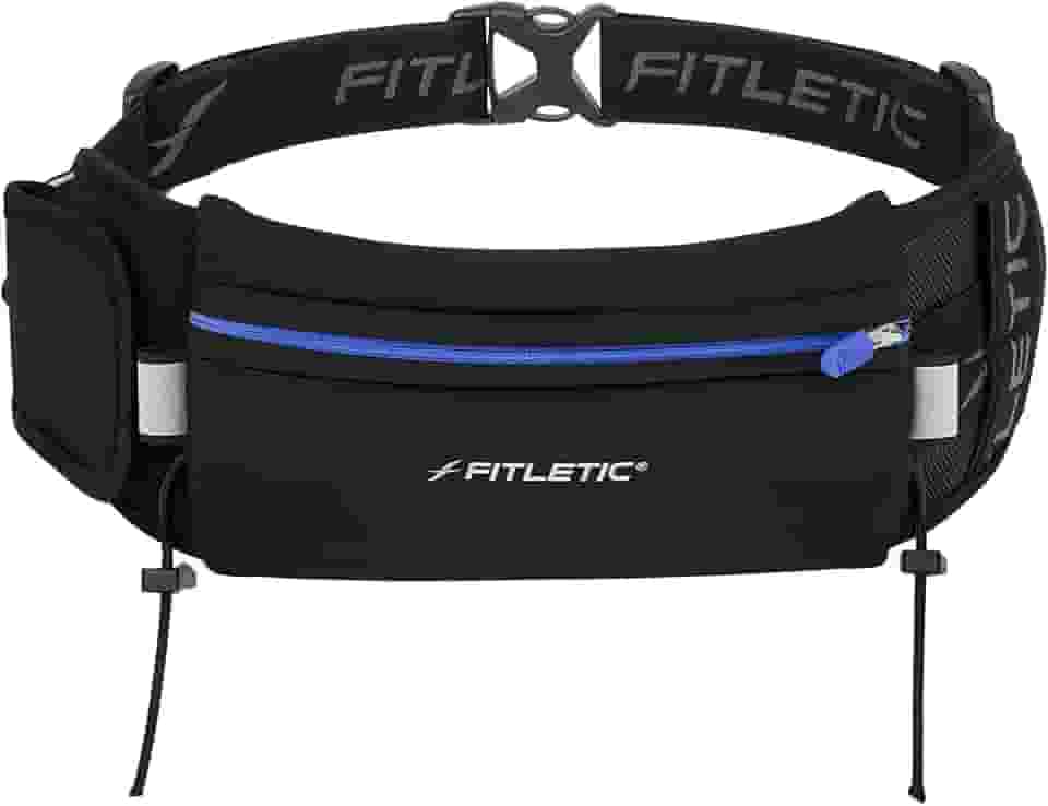 Pochete para Corrida com porta gel e extra bolso Ultimate II Fitletic Zíper Azul