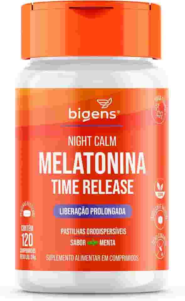 Night Calm Melatonina Time Release, 120 comprimidos, Biogens, Bigens