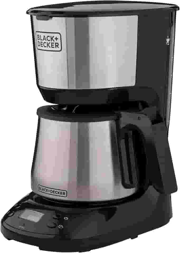 BLACK+DECKER Cafeteira Elétrica Programável, até 30 Cafés, com Jarra Inox, CM250P, 110V