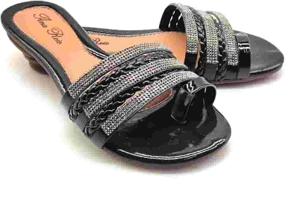 Sandália Feminina Rasteirinha Salto 2 Cm de Slide Tamanho Grande 34 ao 43 136