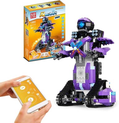 Kiboule Smart Robot DIY Kit Bloco de Construção Programável Inteligente Brinquedo Ciência Engenharia Aprendizagem Educacional STEM Remoto e Smartphone APP Controle Gravidade Indução Modo de Caminho de Função