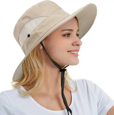 Chapéu de sol para homens e mulheres, proteção solar UV de verão, chapéu de pesca de aba larga para homens com cobertura facial e pescoço para caminhadas