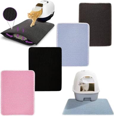 Tapete Higiênico Para Gatos Coletor De Areia Eva Duplo 40x50 (Rosa, 50 cm x 40 cm)