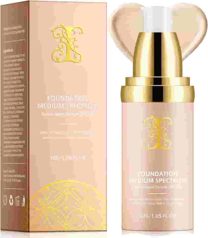 Base 4 em 1 que muda de cor – Sombra de espectro médio com FPS 50+ – Antienvelhecimento, hidratante, base de cobertura total, maquiagem líquida e corretivo – Ideal para esportes e dança – 1 peça (30