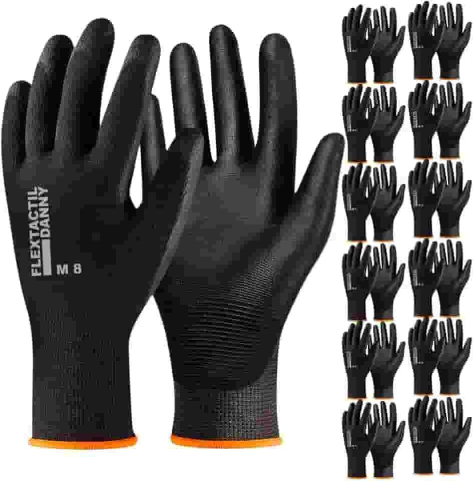 Luva Segurança Multitato Oficina Mecânica Epi - KIT 12 pares