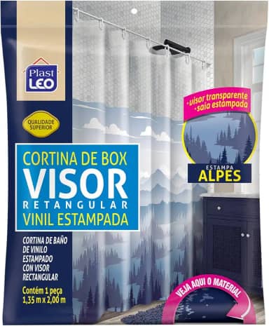 Cortina para Box ALPES Visor Cristal (1,35x2,00m) | Plast Leo (Ref.: 623-F)