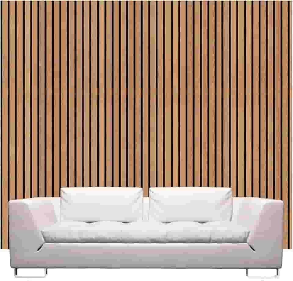 Rolo Papel De Parede Premium Ripa Ripado Madeira Lavável Sala Quarto Painel 5,00x0,45cm 3D Autoadesivo Fácil Aplicação