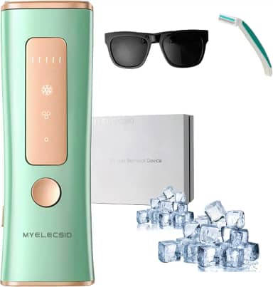Myelecsio Depilação A Laser, Dispositivo De Depilação Ipl Com Função De Resfriamento, Tratamento Seguro, Duradouro E Praticamente Indolor, Flashes Ilimitados Para Uso Doméstico