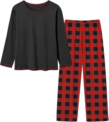 Umeyda Pijama infantil para meninos e meninos, tecido macio de algodão para crianças de 4 a 12 anos