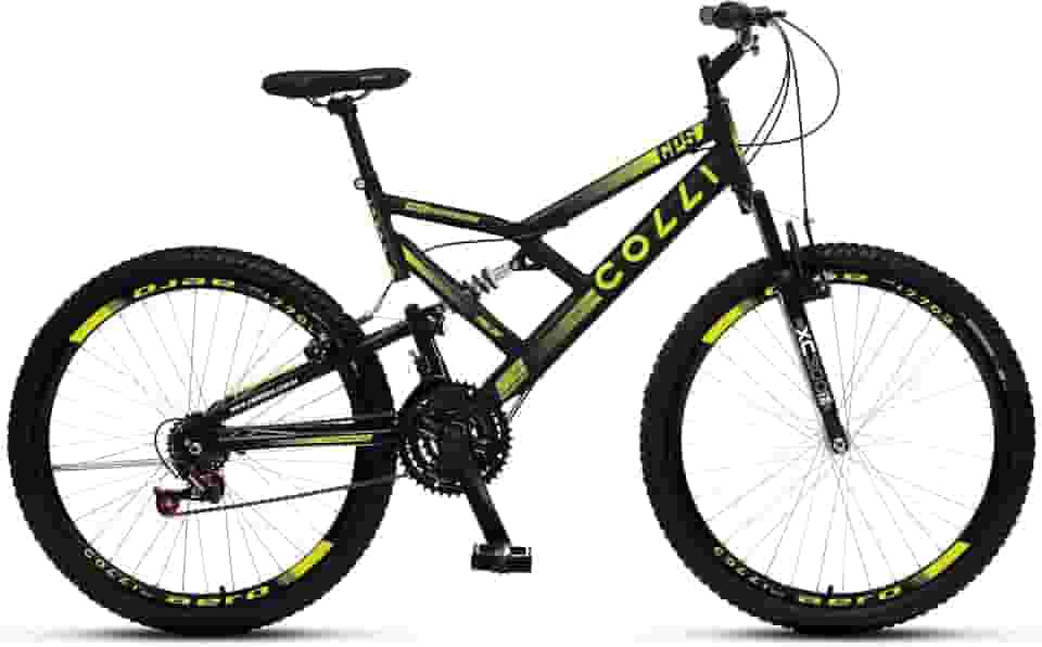 Colli Bike, Bicicleta GPS 148 Dupla Suspensão e Freios V-Brake, Aro 26 Aero, 36 Raias, 21 Marchas