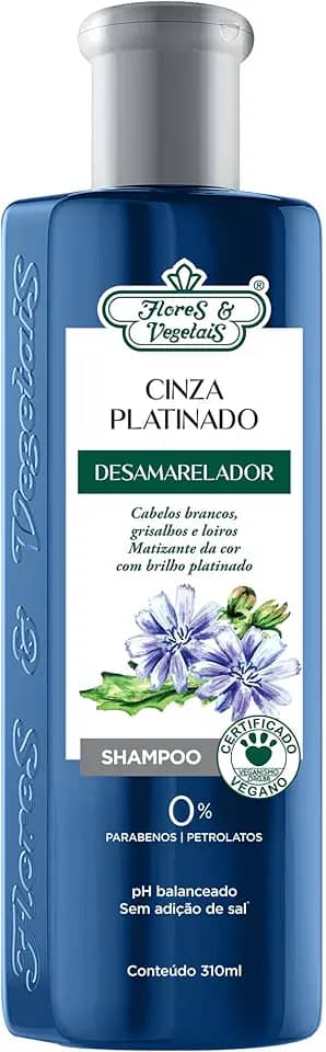 Flores e Vegetais Shampoo Matizante Platinado 310Ml E Vegetais