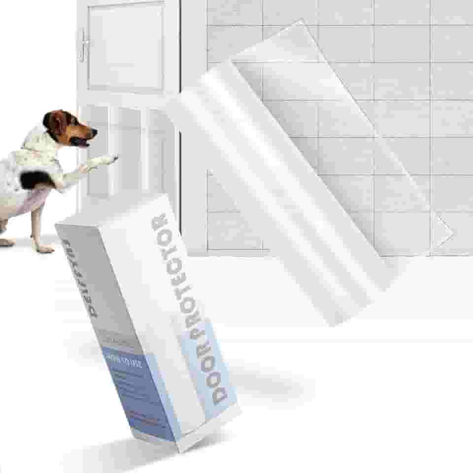 Protetor de porta contra arranhões de cães, protetor de porta de cachorro de 500 x 20 cm, protetor de arranhões, fita antiarranhões ultradurável, protetor de porta