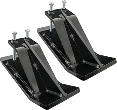 FUYEAR Protetor De Caçamba De Trator, Protetor De Borda De Esqui, 2 Peças De Acessório De Caçamba De Aço Resistente Preto Para Remoção De Folhas De Neve, Espalhamento De Cascalho