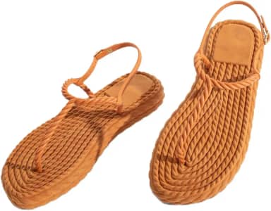 Sandália Feminina Trançada Plataforma Eva, 2 Tiras, Confortável, Casual, Slip-on, Anatômica, Altura 2.5cm