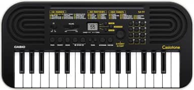Teclado Infantil Casio SA-51 H2 Preto 32 Teclas Portátil Iniciante