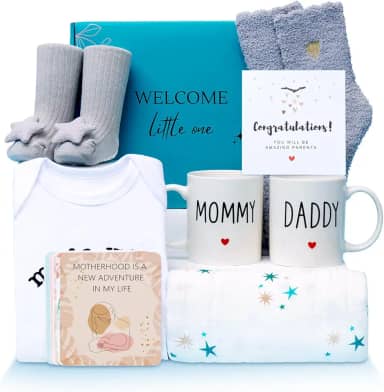 MIYYET Presentes para novas mães, presentes de gravidez para grávidas, presentes exclusivos para bebês novos para mamãe e papai, presentes para novos pais, ideia de para revelação de