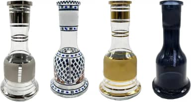 Vasos de vidro para narguilé de substituição para Khalil Mamoon Shisha (preto)