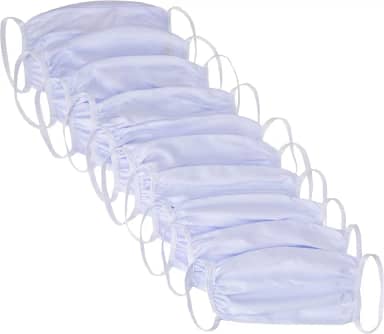 Arsie Kit de 10 Máscaras de Tecido Duplo, Único, Branco