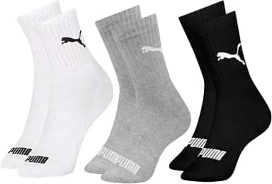Kit 3 Pares Meia Puma Cano Médio Academia Sola Atoalhada Original
