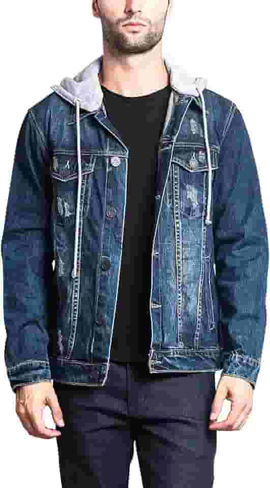 Jaqueta jeans masculina envelhecida