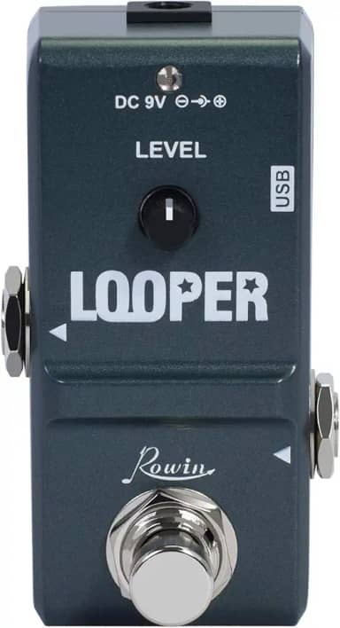 Rowin Pedal de guitarra Tiny Looper 10 minutos de gravação com cabo USB (LN-332)