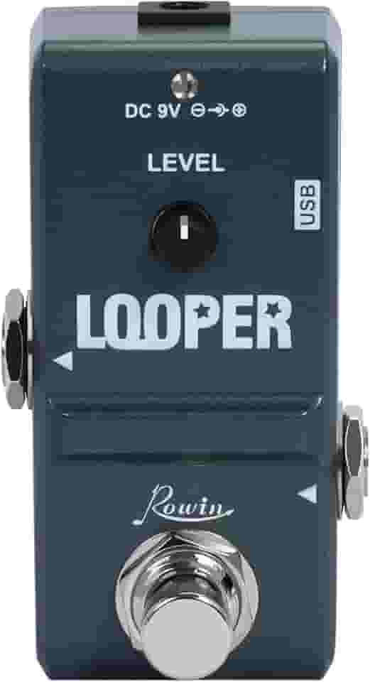 Rowin Pedal de guitarra Tiny Looper 10 minutos de gravação com cabo USB (LN-332)