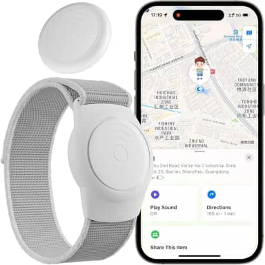 HONGTOP H Rastreador Gps Para Crianças, Adolescentes, Necessidades Especiais E Idosos, Mini Pulseira De Relógio Em Tempo Real, Funciona Com O Aplicativo Find My (Somente Ios), Dispositivo Rastreamen