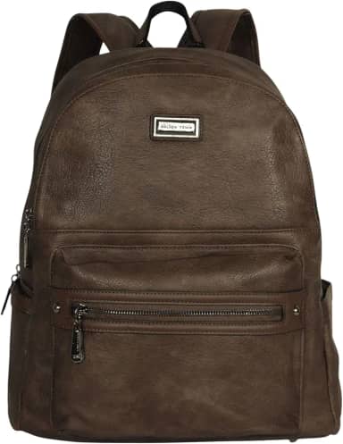 Mochila Feminina Sintético Executiva Golden Fênix Premium 2 Divisórias Moderna Espaçosa Bolsa de Costas