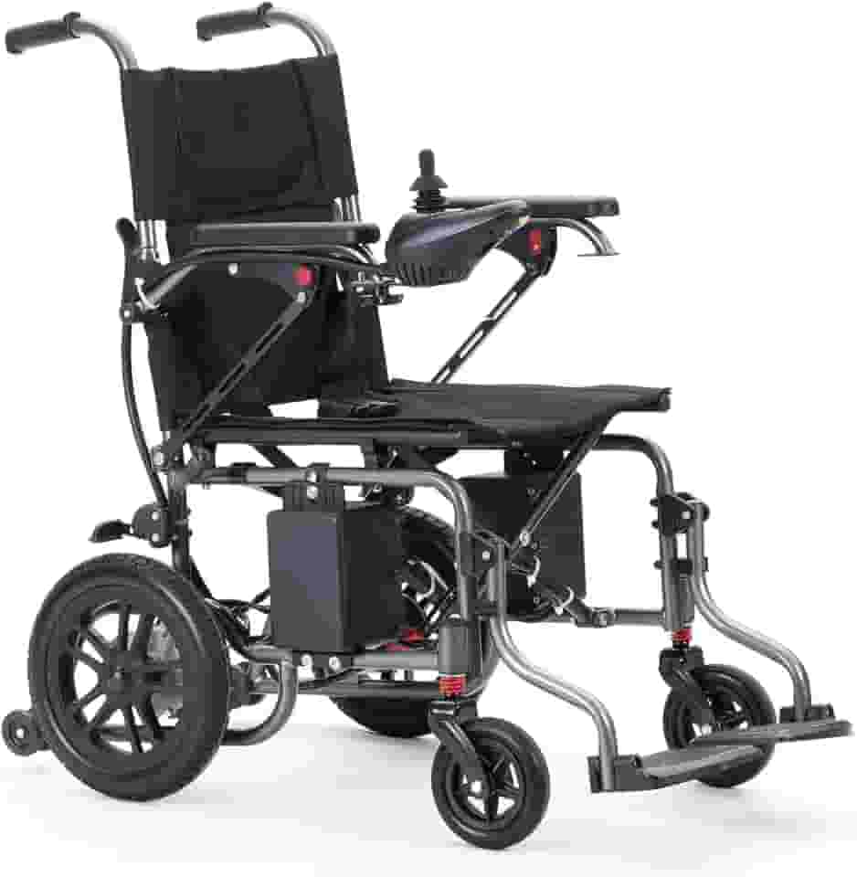 Cadeira de Rodas Elétrica Dobrável, Estrutura em Aço, Controle Joystick