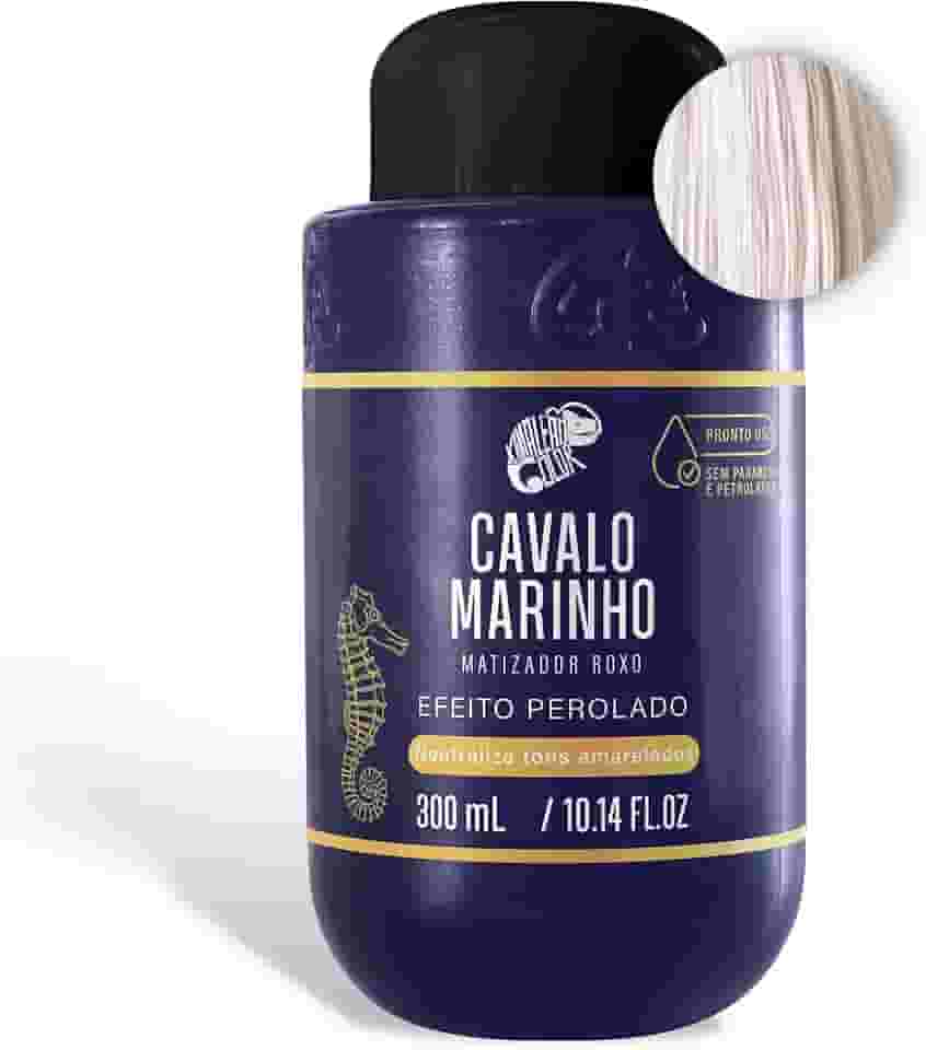 KAMALEÃO COLOR Matizador Roxo Cavalo Marinho - Neutralizador de Tons Amarelados - Efeito Perolado - Para Cabelos Loiros Platinados - 300ml
