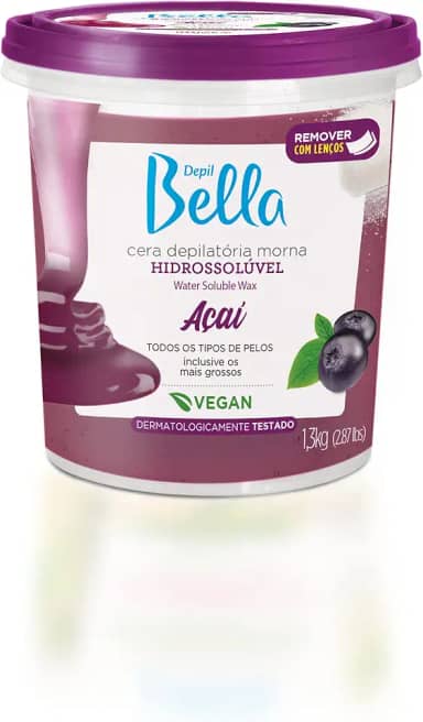 Depilbella Cera Hidro Açaí 1300g, Depil Bella
