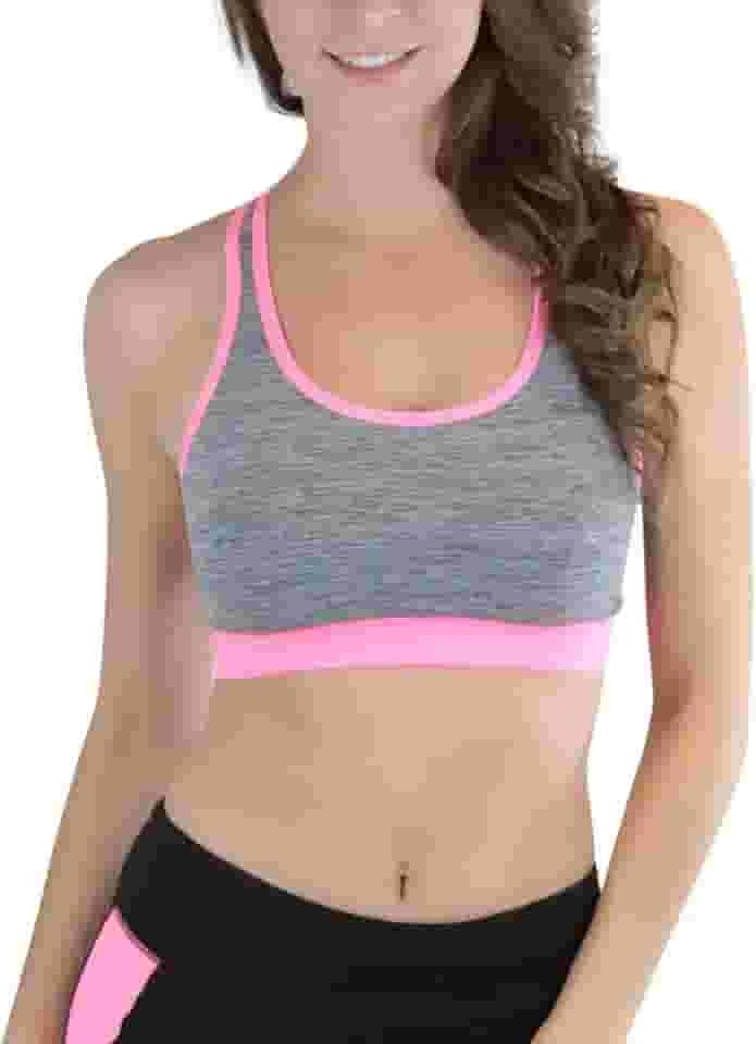 Sutiãs esportivos femininos sem costura, sem aro, costas abertas