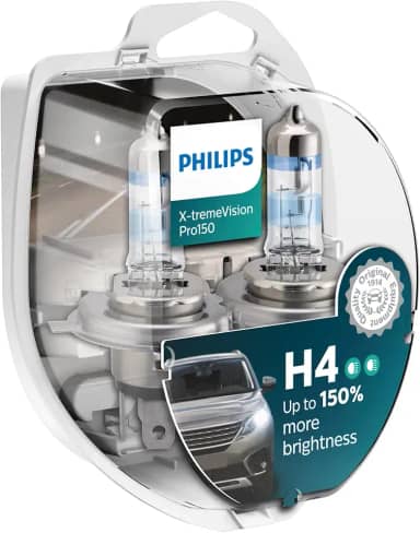 Par Lâmpada Halógena H4 X-treme Vision Pro150 Philips 12v