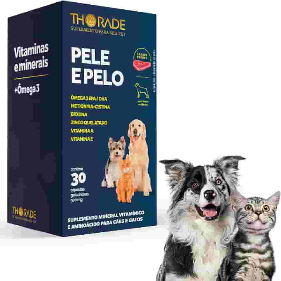 Suplemento Vitamínico para Pele e Pelo, Cães e Gatos, 30 Cápsulas Thorade