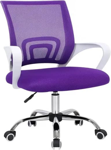 Cadeira de Escritório Ergonômica Stoel Start Home Office Confortável Secretária Giratória Encosto Respirável Mesh (Roxa)