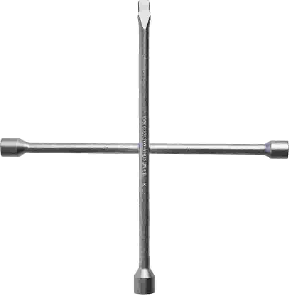 Tramontina 42860001, Chave de Roda Tipo Cruz 17X19X21 Espátula, Corpo Forjado em Aço Especial