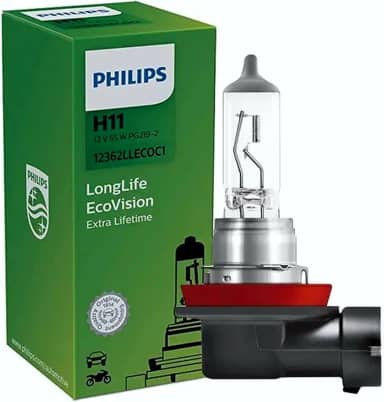 Lâmpada Farol H11 12V 55W - Philips 12362LLECOC1