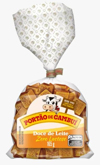 Doce de Leite Zero Lactose Pacote de 165g-Portão de Cambui
