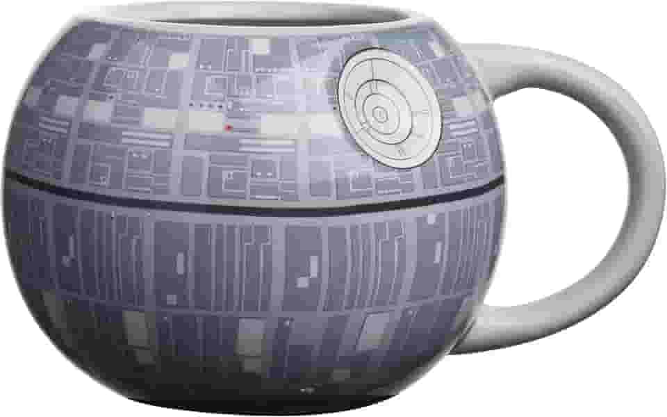 Silver Buffalo Caneca de cerâmica esculpida, tamanho único (pacote com 1), Estrela da Morte