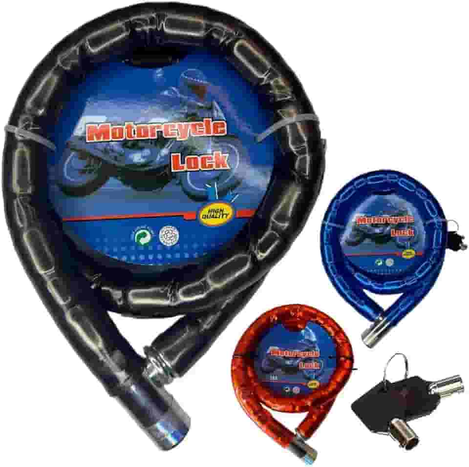 Trava Cadeado 100cm 22 mm Articulado Aço Reforçado Grosso Moto Bicicleta Bike Portão