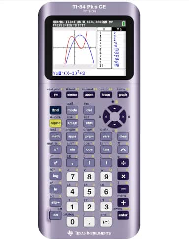 TI-84 Plus CE Python Enhanced Graphing Plus Software, Íris/Roxo