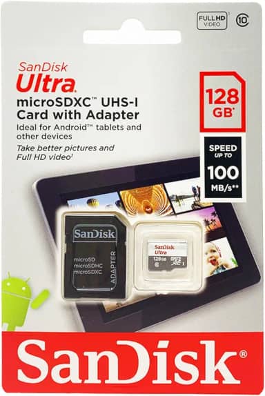Cartão de Memoria Sandisk Ultra Microsdxc Uhs-I Card With Adapter – 128Gb