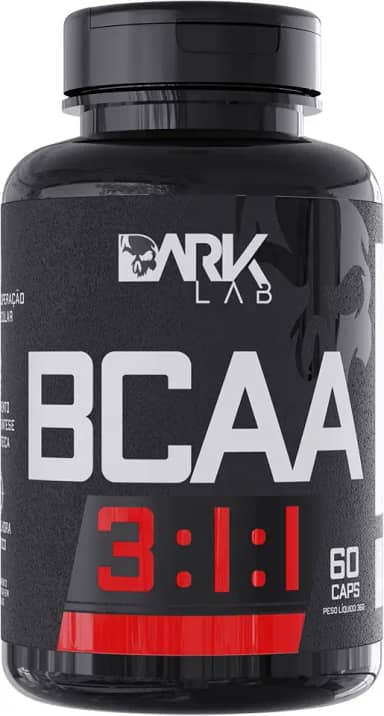 BCAA 3:1:1 Dark Lab, 60 Cápsulas, Aminoácidos, Recuperação Muscular