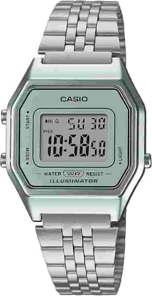 Relógio de Pulso Casio Feminino Prata Vintage Digital LA680WA-7DF.