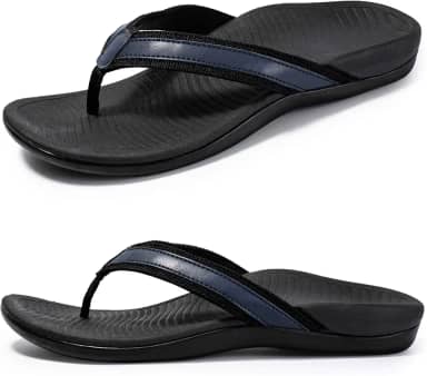 Chinelo feminino com ortopédico para pés planos, fascite plantar, suporte de arco, sandálias atléticas para alívio de pés planos, arco alto,