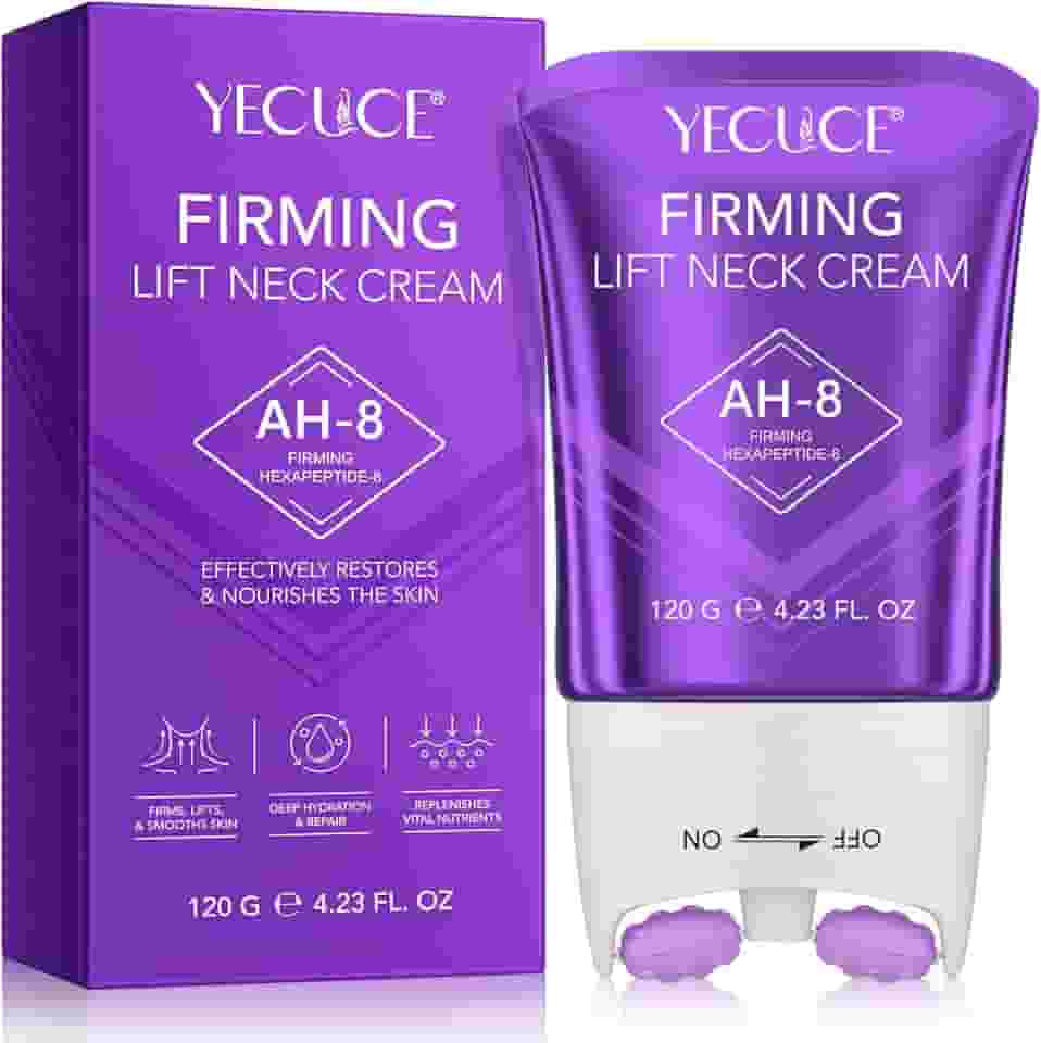 AH-8 Creme firmador para pescoço, cremes para apertar e firmar, tratamento antienvelhecimento para pescoço e peito para pele flácida crepey e rugas – Aperfeiçoamento feminino e masculino, 125