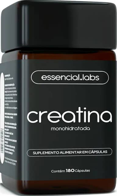 CREATINA MONOHIDRATADA 100% Pura - 3g de Creatina por dose - 180 Cápsulas