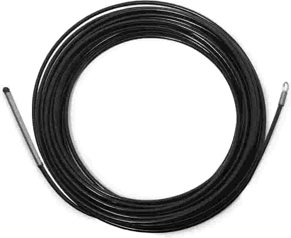 Puxa Fio Passa Fio Guia Sonda Profissional Alma De Aço Resistente Durável PF (Preto, 25 Metros)