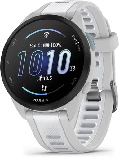Garmin Relógio Forerunner 165 Branco 43mm com Monitor Cardíaco de Pulso e GPS