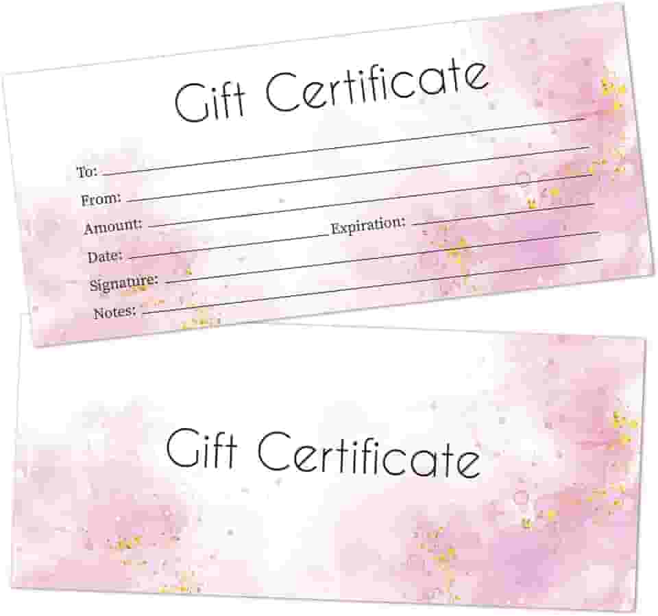 25 vales de presente em branco cartões de presente em aquarela roxa para negócios, salão, spa, massagem, restaurantes, vouchers personalizados de cliente para aniversário, cartão de trabalho -06